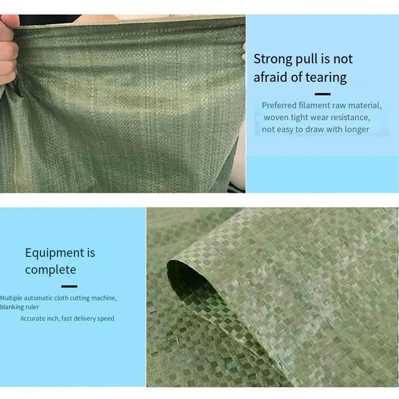 10 Pack Green Moisture 90 * 110CM Proof And Waterproof Woven Bag Snakeskin Bag Express Parcel Bag Packing Load Carrying Bag