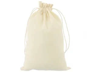 100 Pk - 8" x 12" Cotton Muslin Bags - Premium 100% Cotton Drawstring Sack - Reusable Eco-Friendly Biodegradable Party Favor Gift Bag - 8x12