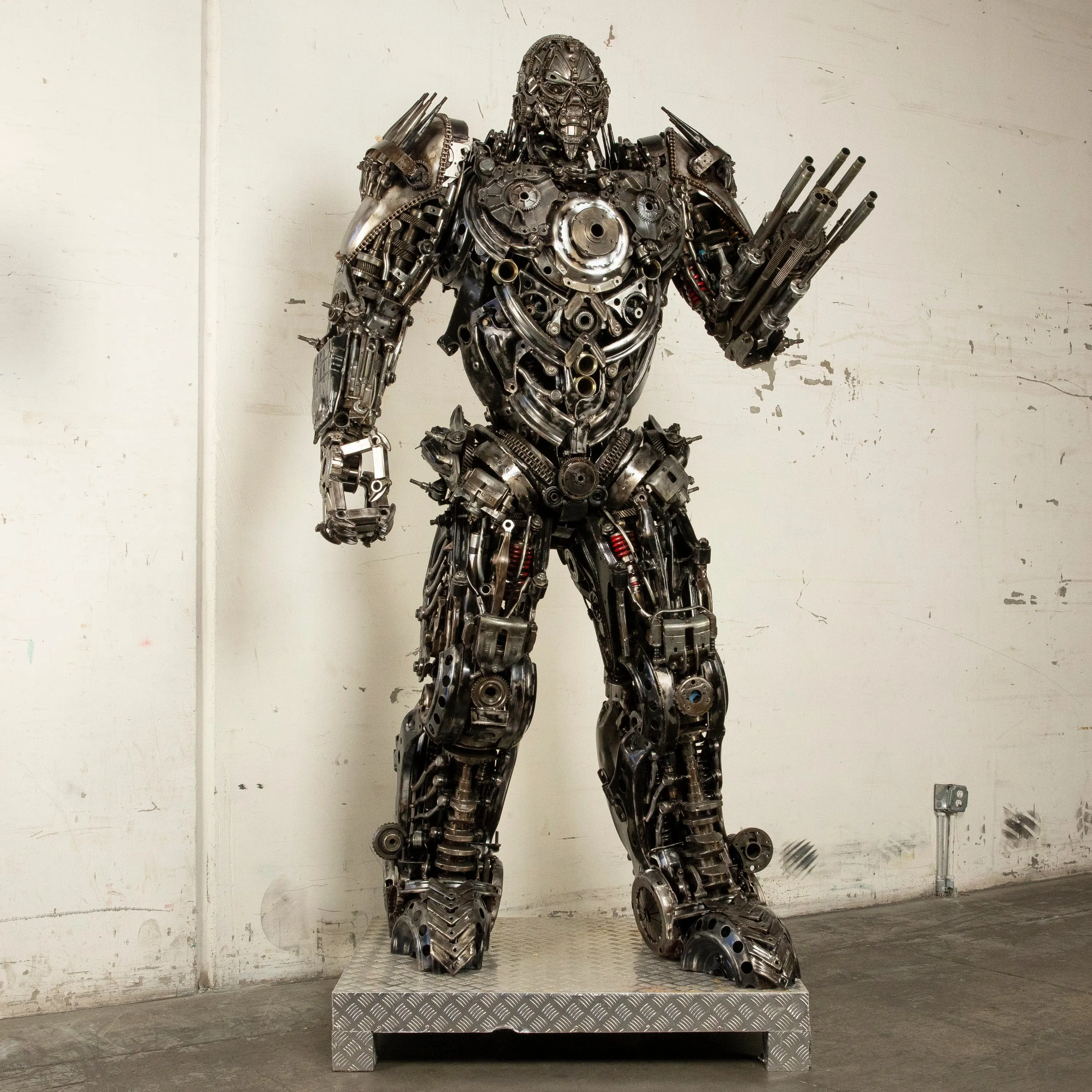 102" Lockdown Decepticon Inspired Recycled Metal Art Sculpture