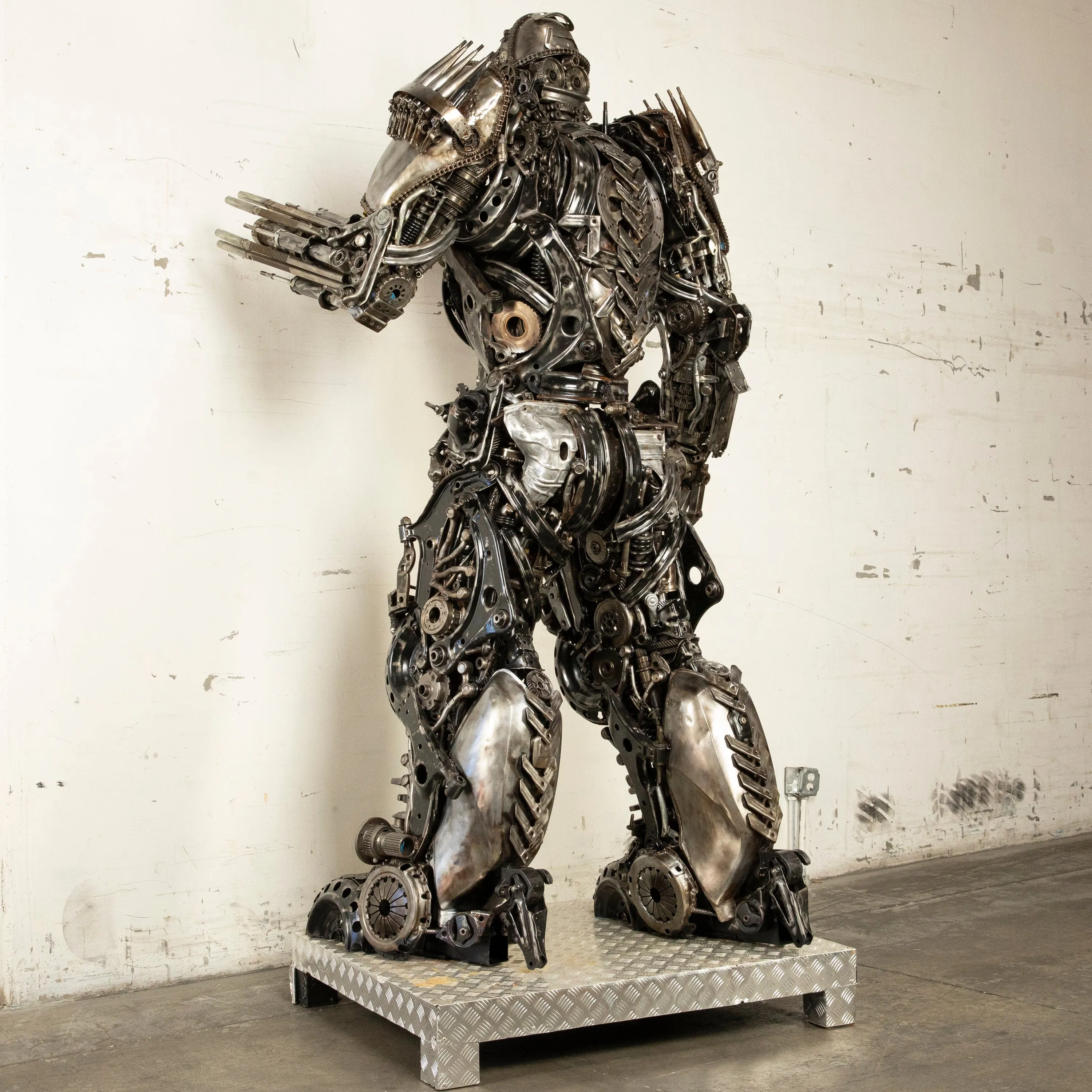 102" Lockdown Decepticon Inspired Recycled Metal Art Sculpture