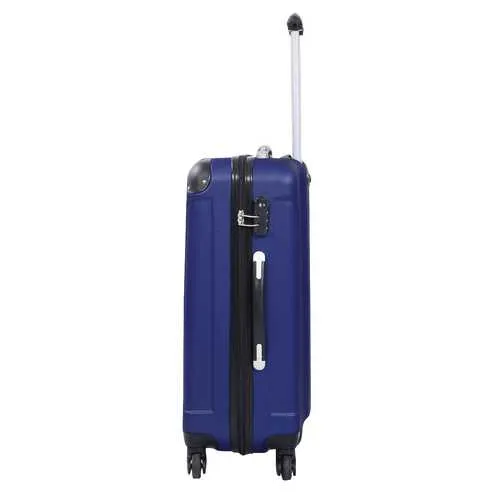 3-Piece GLOBALWAY Dark Blue Luggage Set with Trolley Case