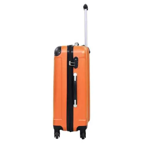 3 Pcs GLOBALWAY Luggage Trolley Case Set Orange