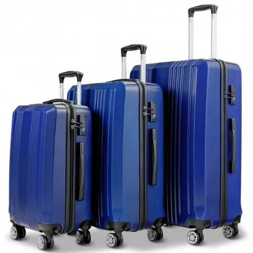 3PC Luggage Set Travel Suitcase with TSA Lock-Navy