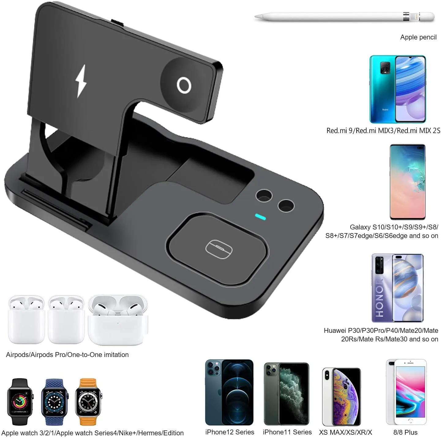 4-in-1 Wireless Charging Stand For Apple Devices