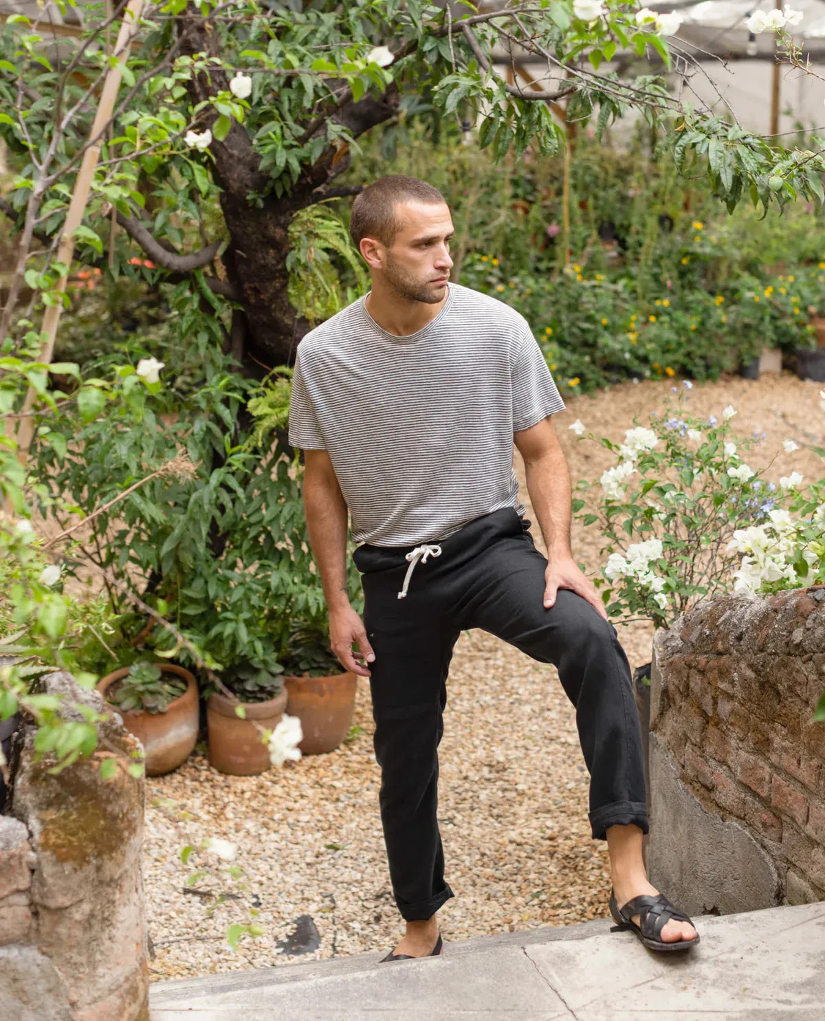 Alex Crane Black Night Bo Linen Pant