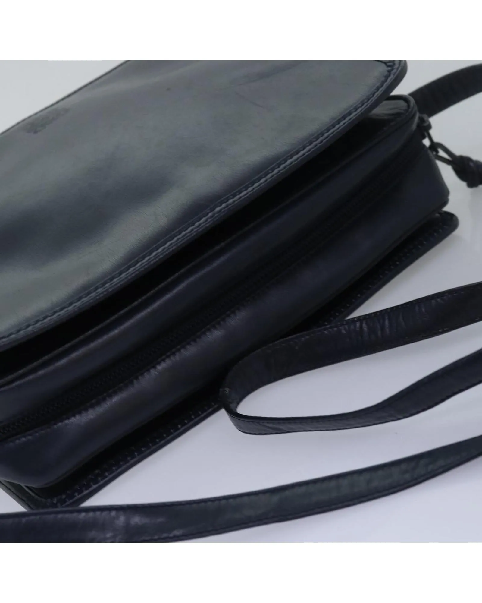 Anagram Leather Shoulder Bag with Adjustable Strap