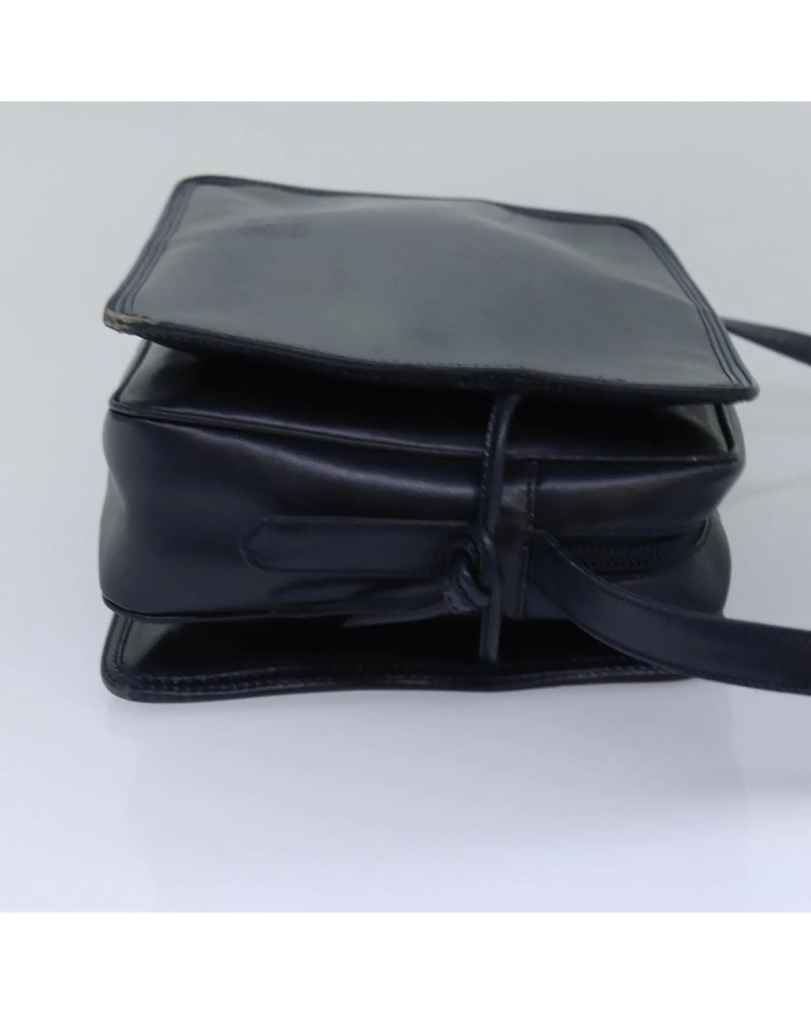 Anagram Leather Shoulder Bag with Adjustable Strap