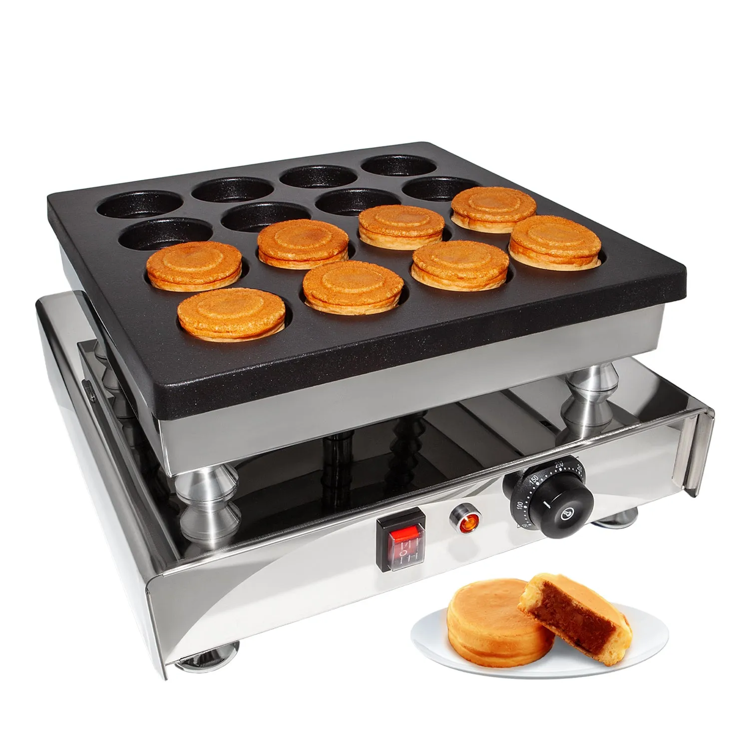 AP-110 Obanyaki Cake Maker | 16 Molds | Commercial Use | Nonstick