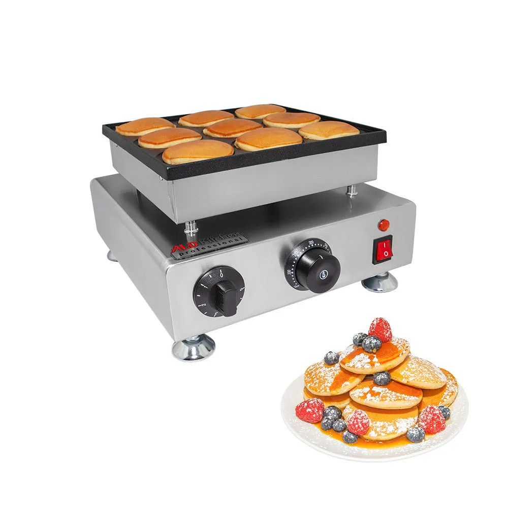 AP-562 Dutch Pancake Maker | Dorayaki Iron | Electric Big Dutch Pancakes Machine | 9 Round-Shaped Big Poffertjes | Stainless Steel