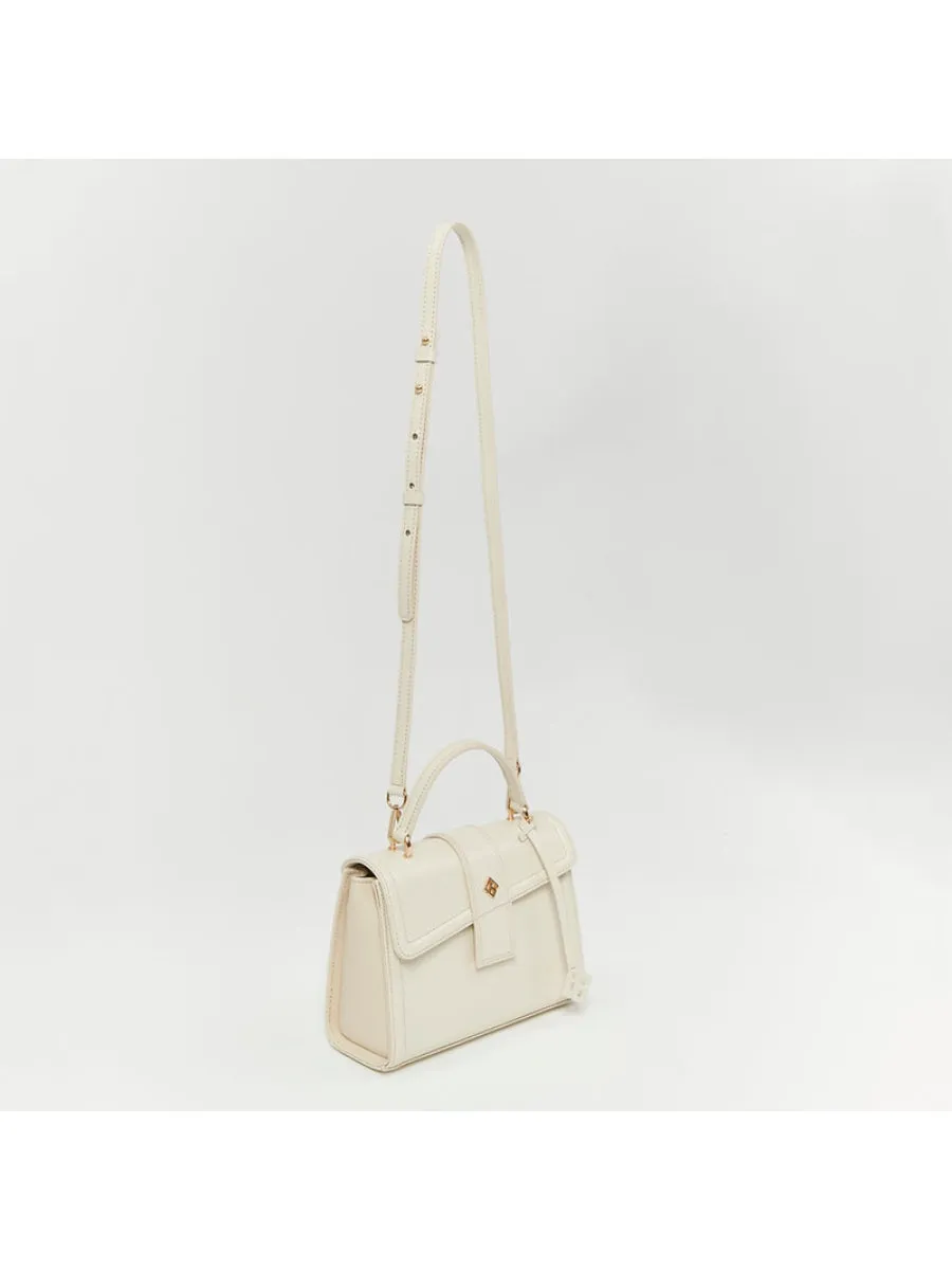 Auda Beige Satchels 0 Genuine Leather