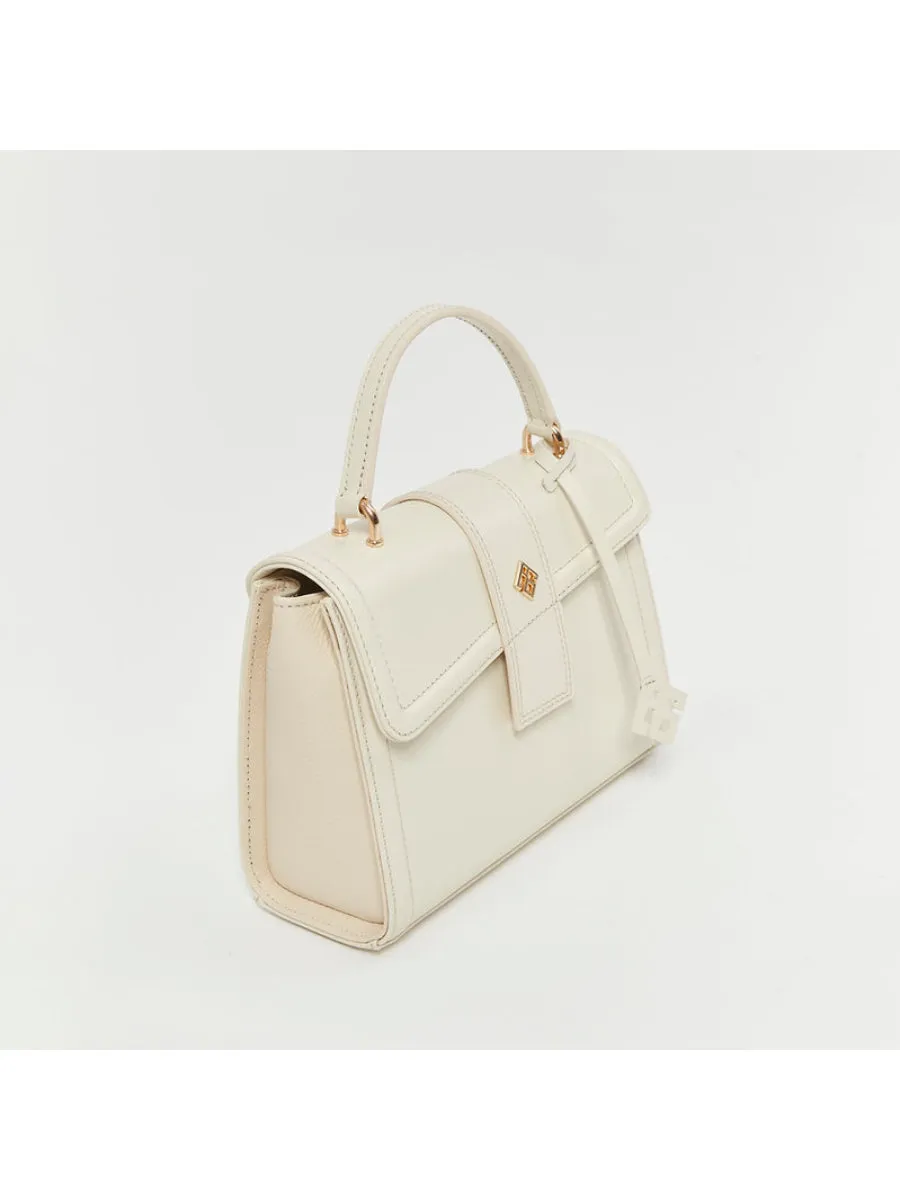 Auda Beige Satchels 0 Genuine Leather