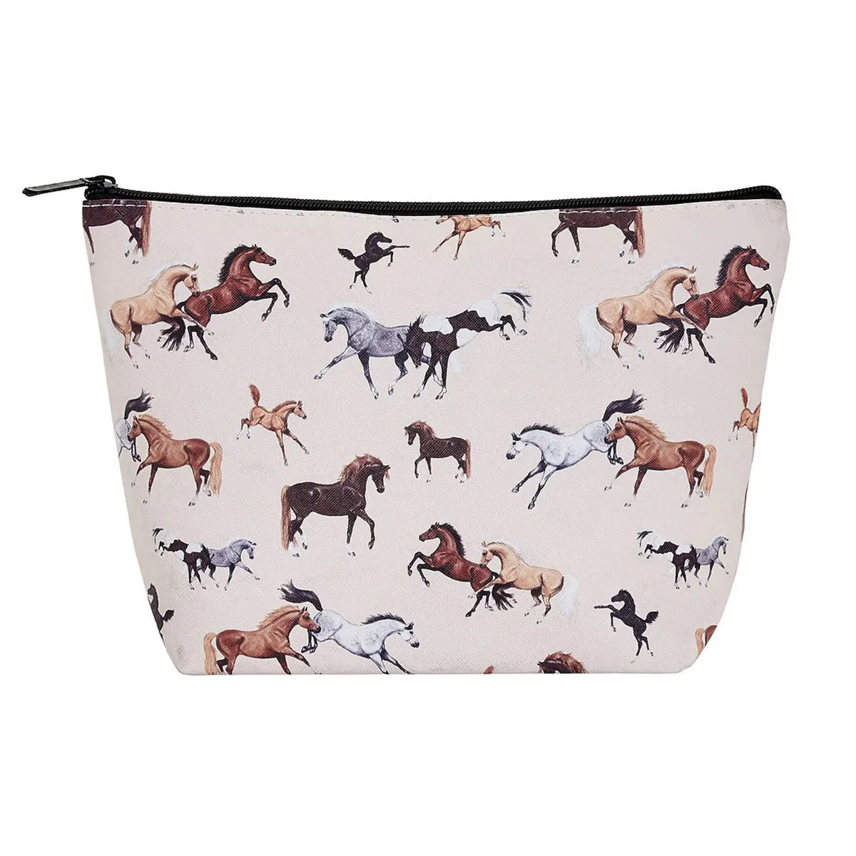 AWST Int'l "Lila" Horses All Over Cosmetic Pouch