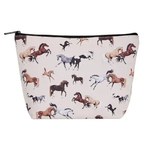 AWST Int'l "Lila" Horses All Over Cosmetic Pouch