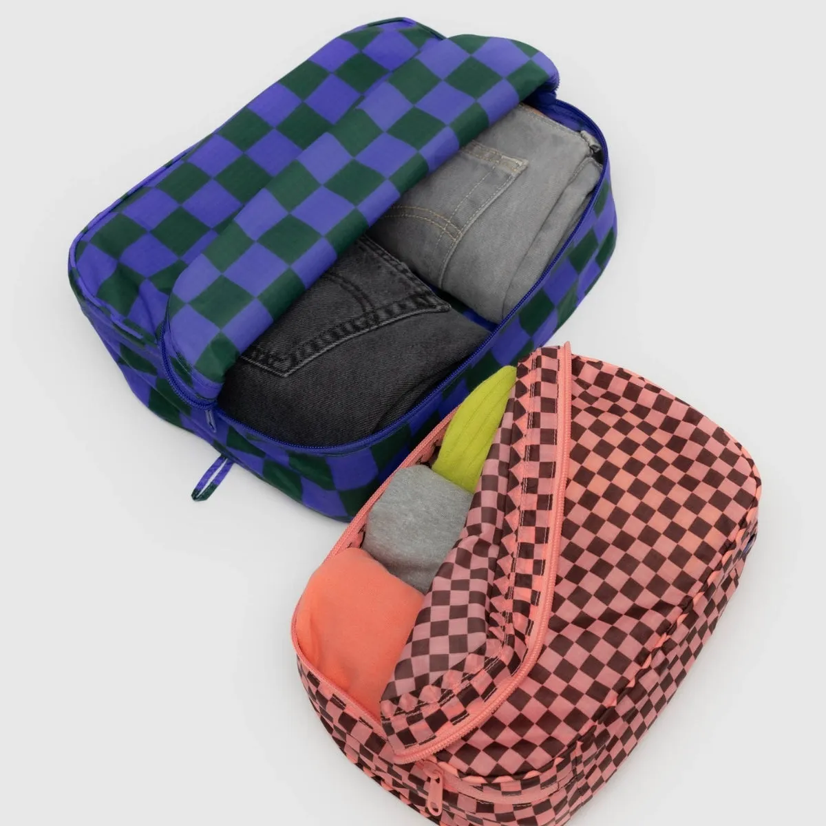 Baggu Packing Cube Set in Jewel Checks