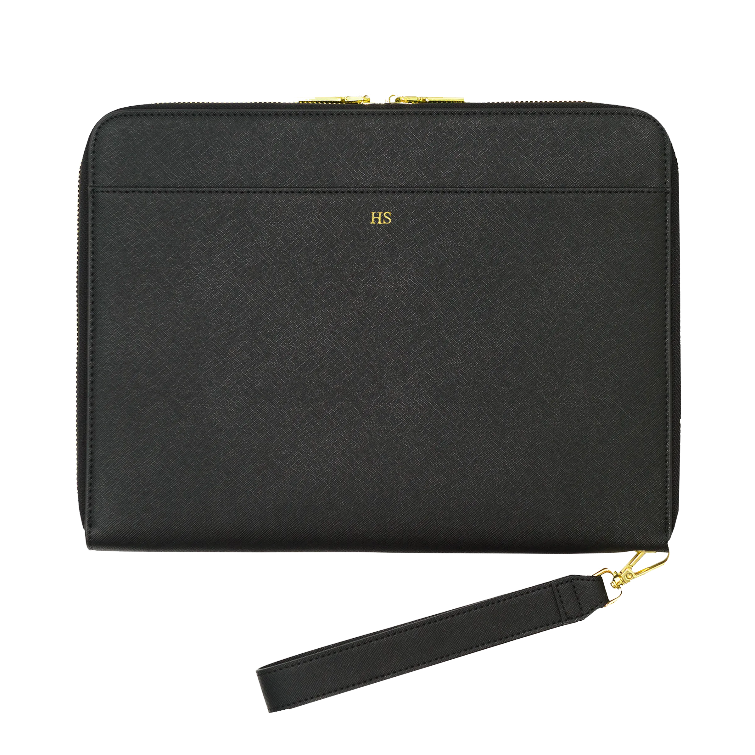 Black - Large Saffiano Pouch