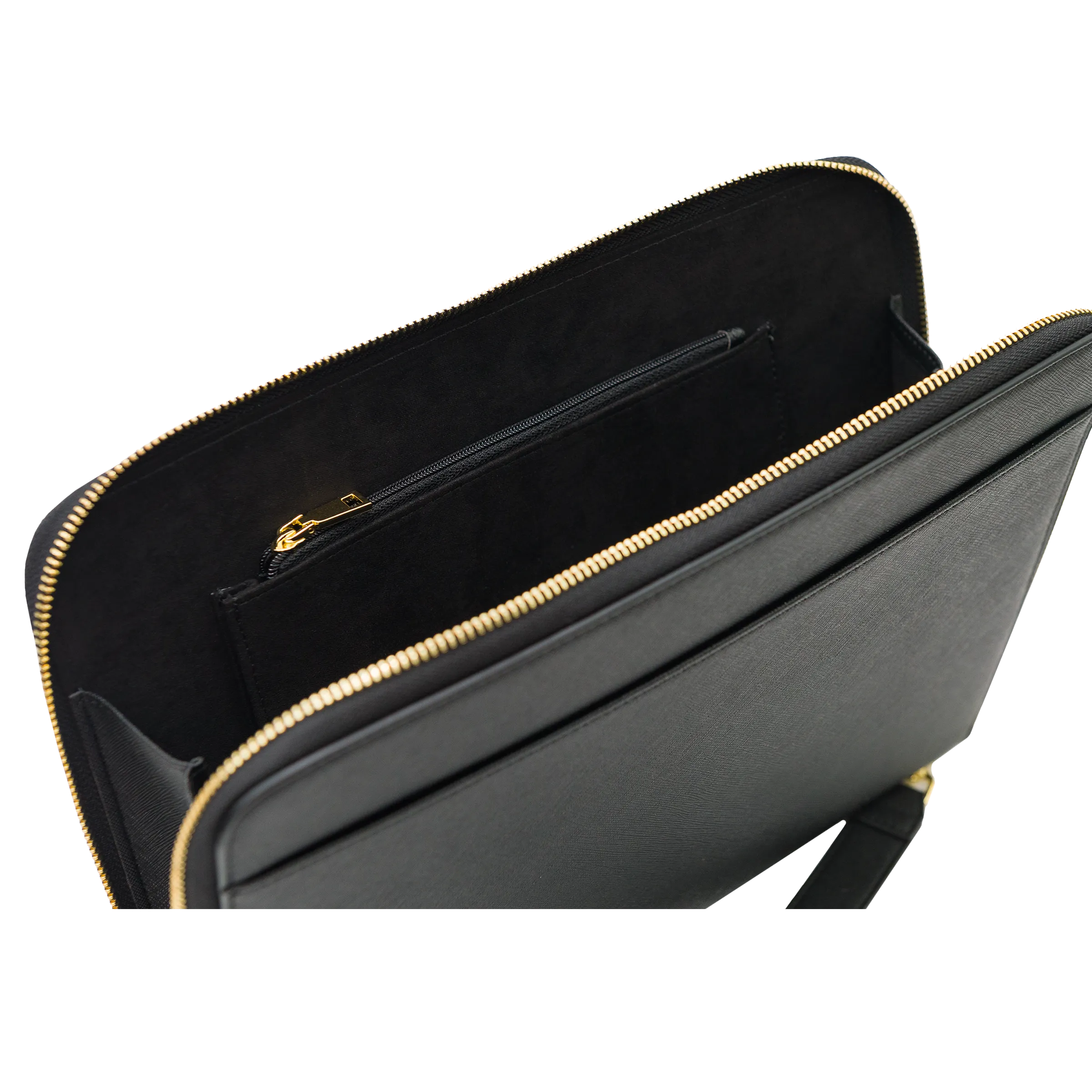 Black - Large Saffiano Pouch