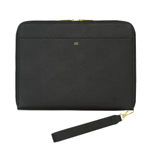 Black - Large Saffiano Pouch