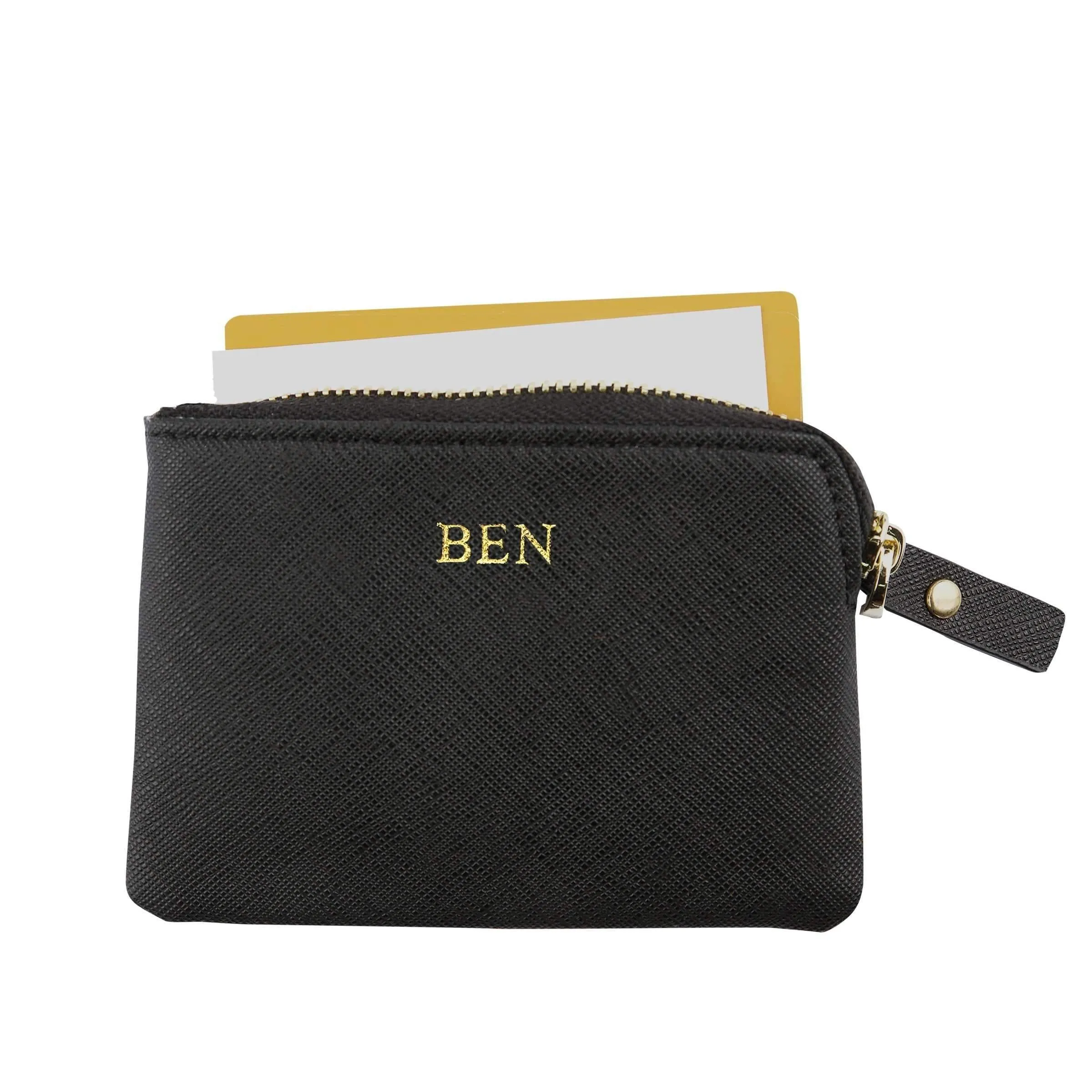 Black - Saffiano Coin Pouch