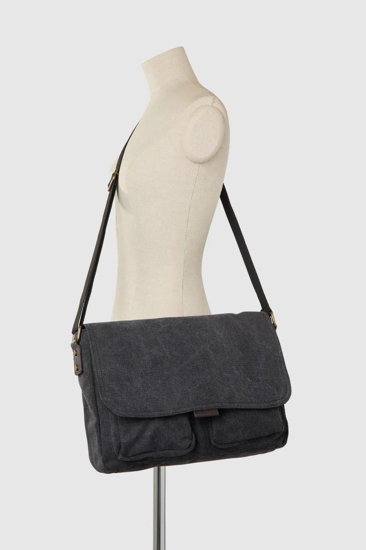 Elegant Blake Canvas and Leather Trim Satchel - Stylish and Durable Handbag