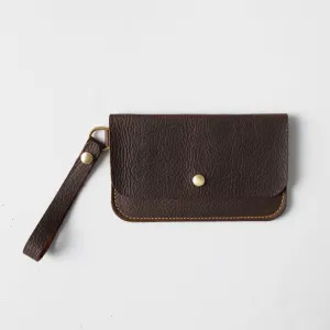 Brown Kodiak Wristlet Clutch