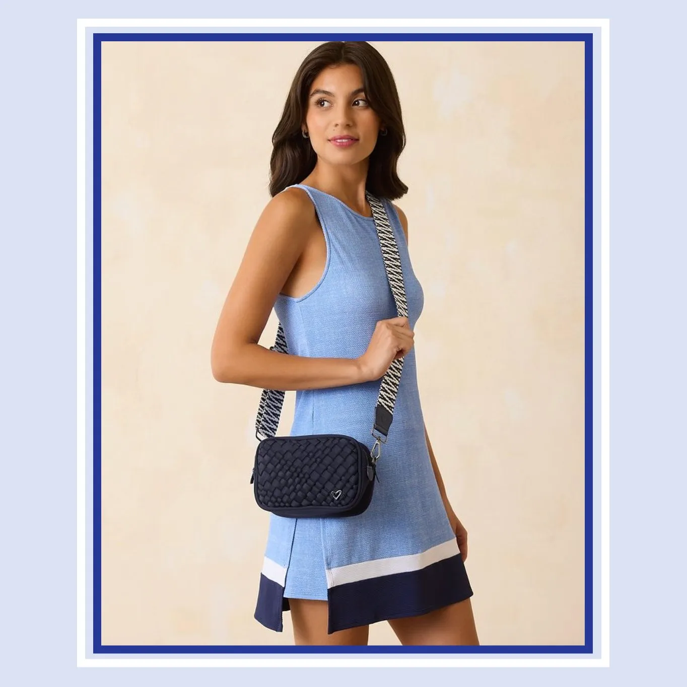 Caledon Woven Crossbody - Navy