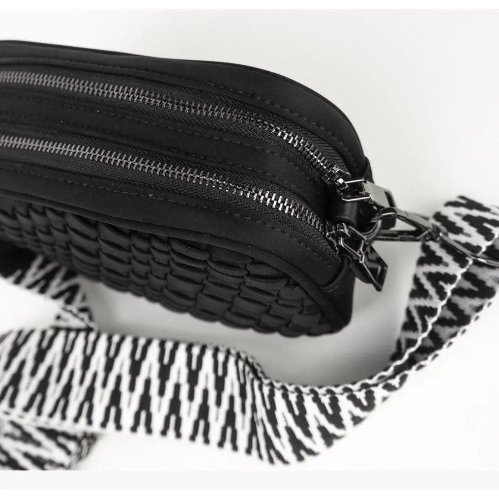 Caledon Woven Crossbody - Onyx