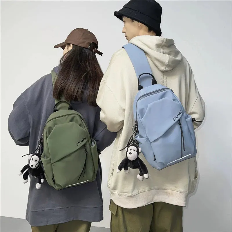 Chest Bag Female Men's Messenger Bag Sports Cycling Easiest for Match Shoulder Bag 2024 New Arrival Large Capacity Small Shoulder Bag Student Backpack