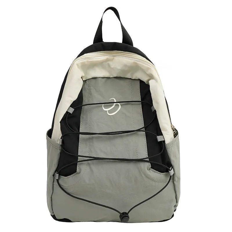 Classic Colorblocking Backpack Women's Men's Stylish Waterproof Backpack Women's Outdoor Mini Hiking Backpack Sports Student Schoolbag