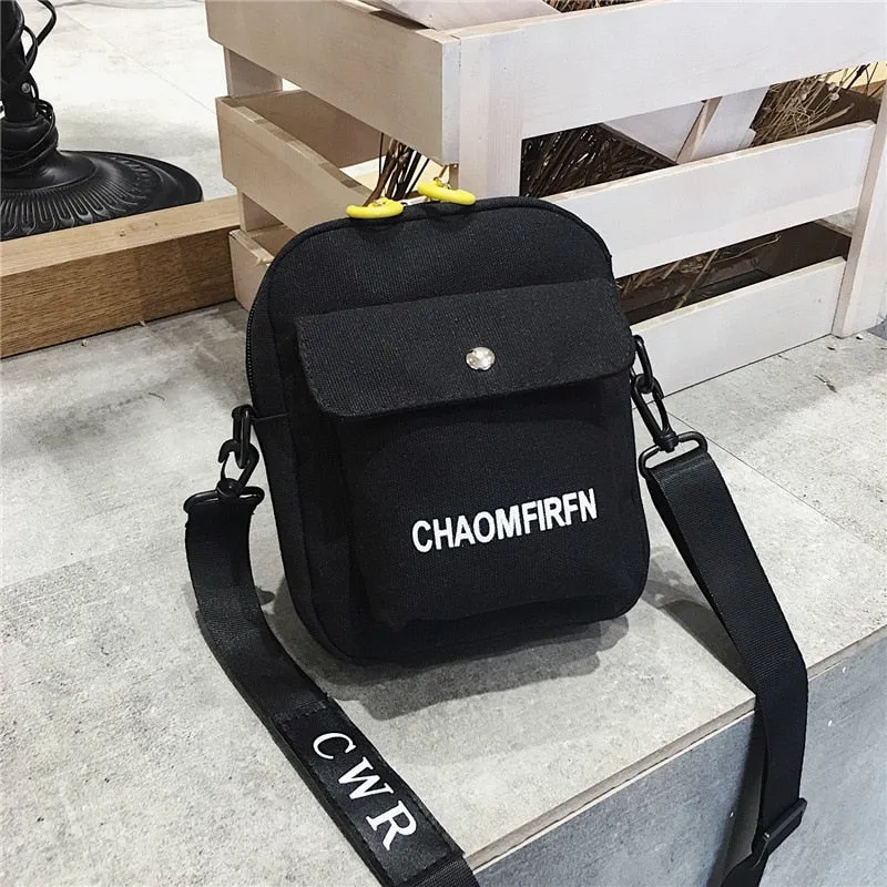 deanwangkt  Small Canvas Bag Women's Crossbody Shoulder Bags for Women Messenger Coin Purse Cartoon Cell Phone Shoulder Bags Phone Handbags