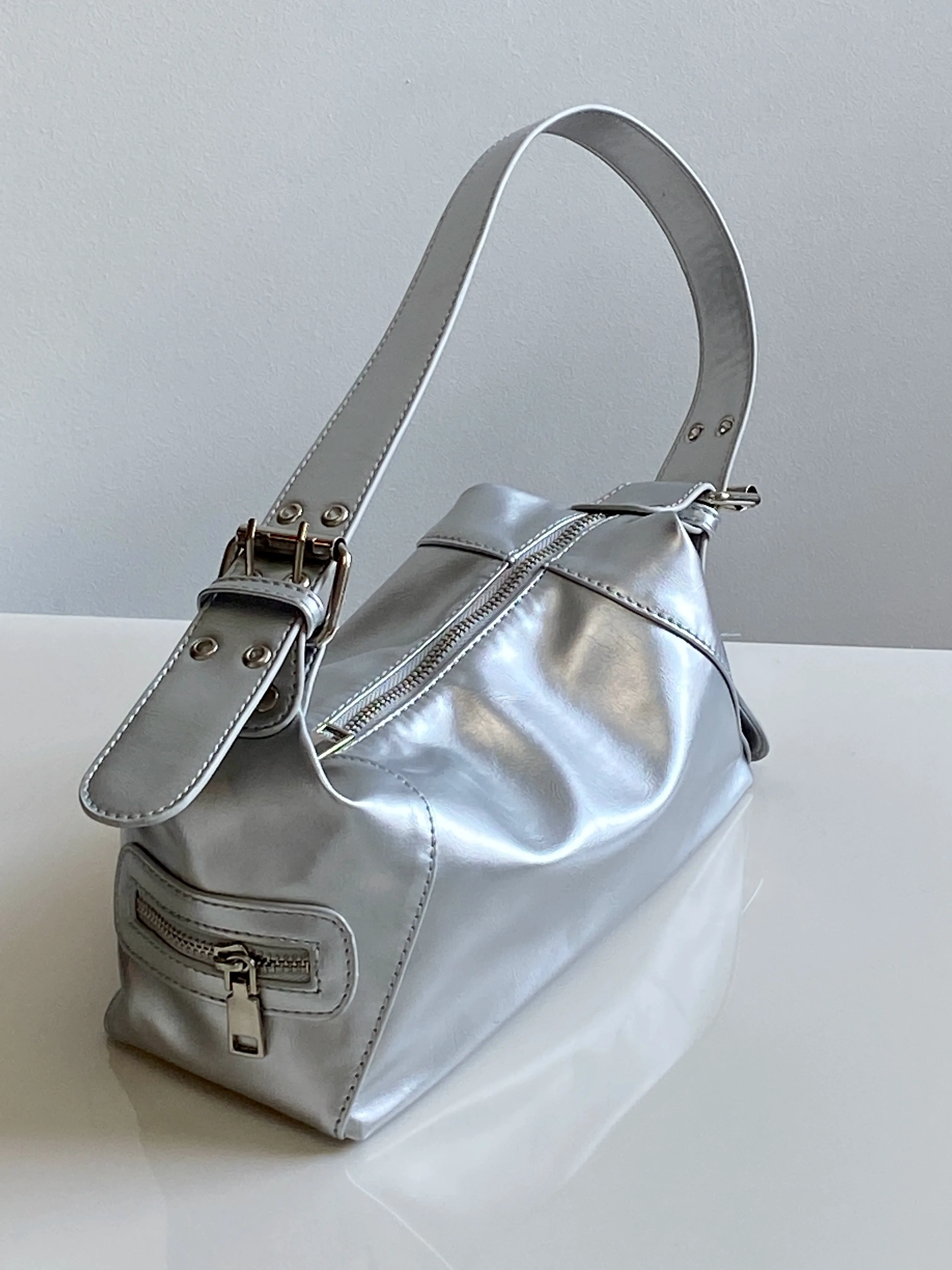 Deer Niche Style Spring/Summer Silver Fancy Women's Shoulder Bag