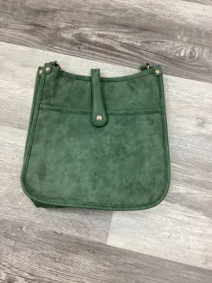 Green Vintage Vegan Leather Messenger Bag