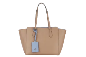 GUCCI DOLLAR SWING TOTE (354408.204991) LIGHT BROWN MINERAL BLUE CALFSKIN GOLD HARDWARE NO DUST COVER