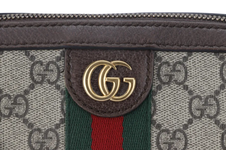 GUCCI GG OPHIDIA SUPREME CROSSBODY CANVAS (699439 527066) GOLD HARDWARE WITH DUST COVER AND BOX