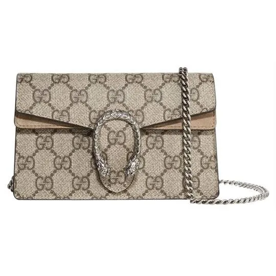 Gucci Mini Dionysus Super Beige Gg Supreme Canvas Cross Body Bag