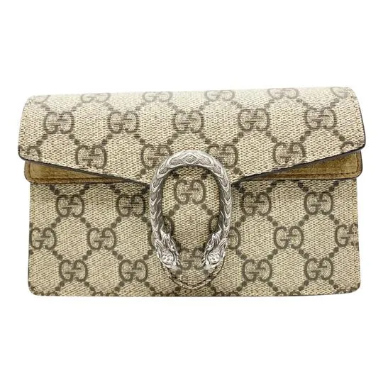 Gucci Mini Dionysus Super Beige Gg Supreme Canvas Cross Body Bag