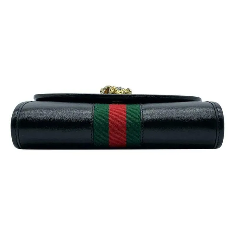 Gucci Mini Rajah Black Leather Cross Body Bag