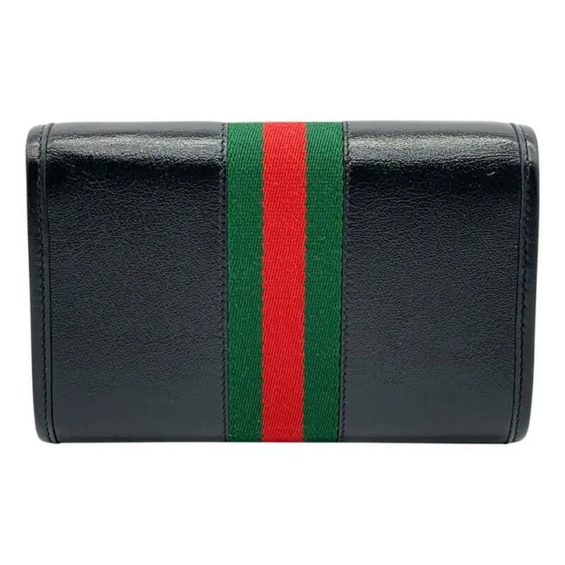 Gucci Mini Rajah Black Leather Cross Body Bag