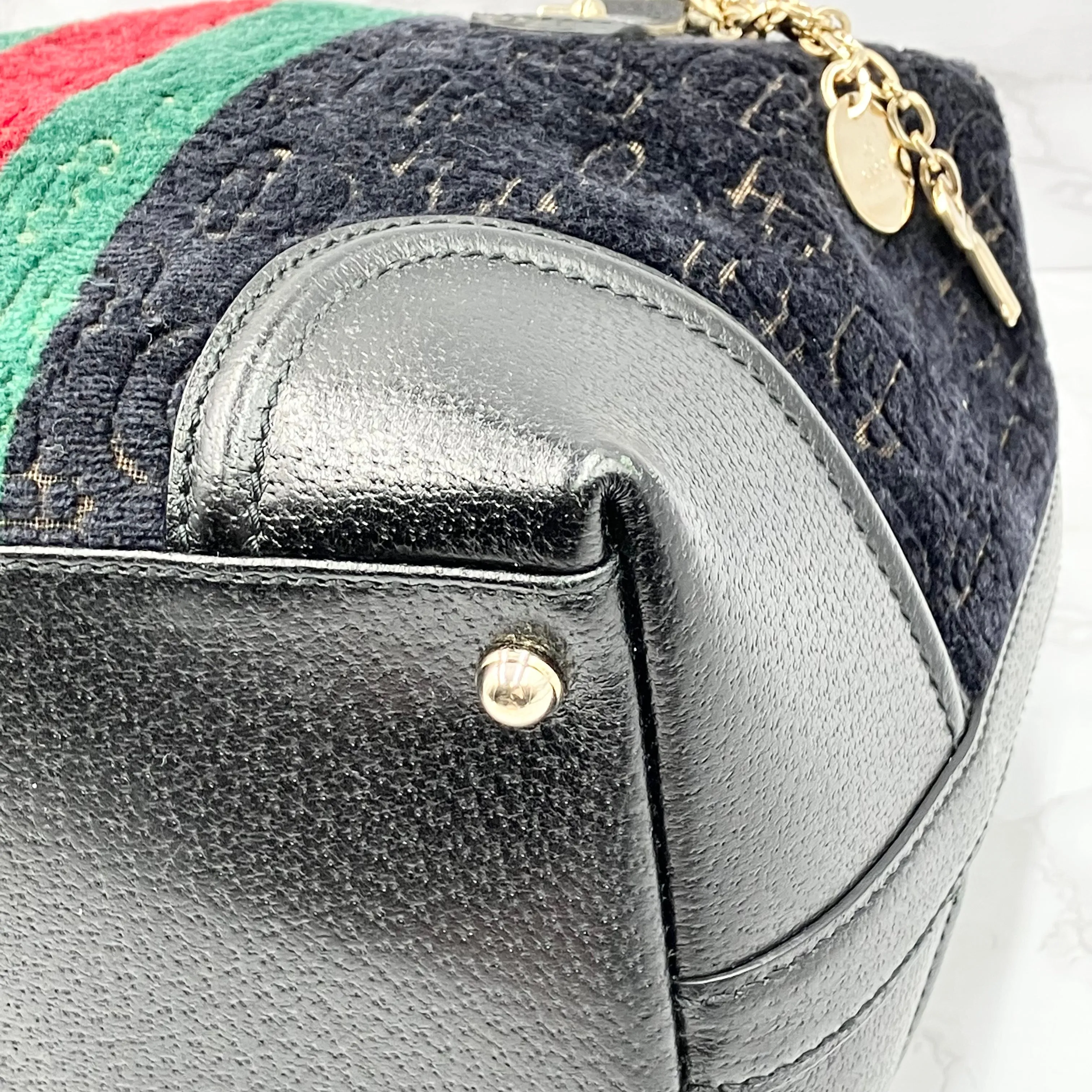 GUCCI Sherry Line Mini Boston Horsebit Doctor's Bag