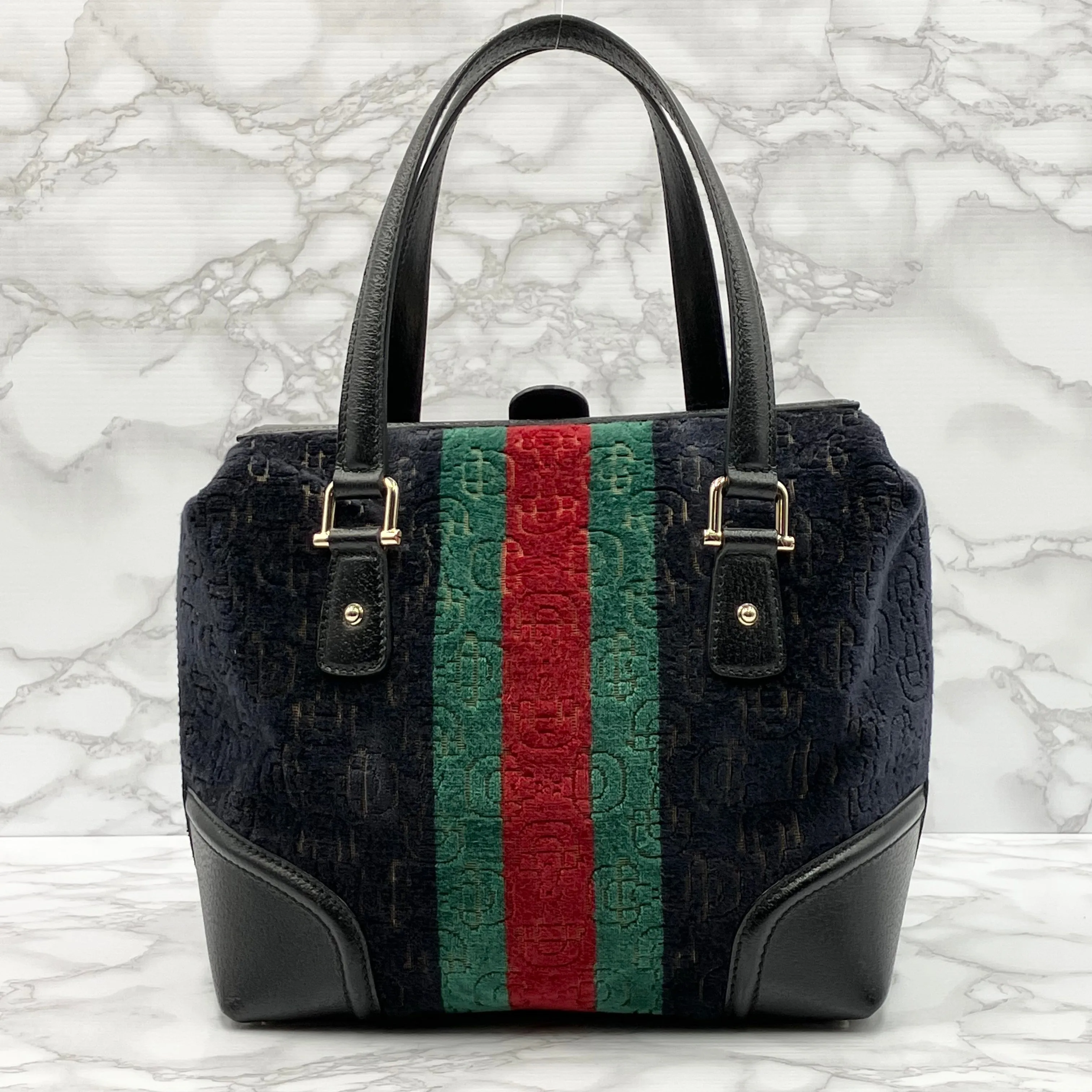 GUCCI Sherry Line Mini Boston Horsebit Doctor's Bag