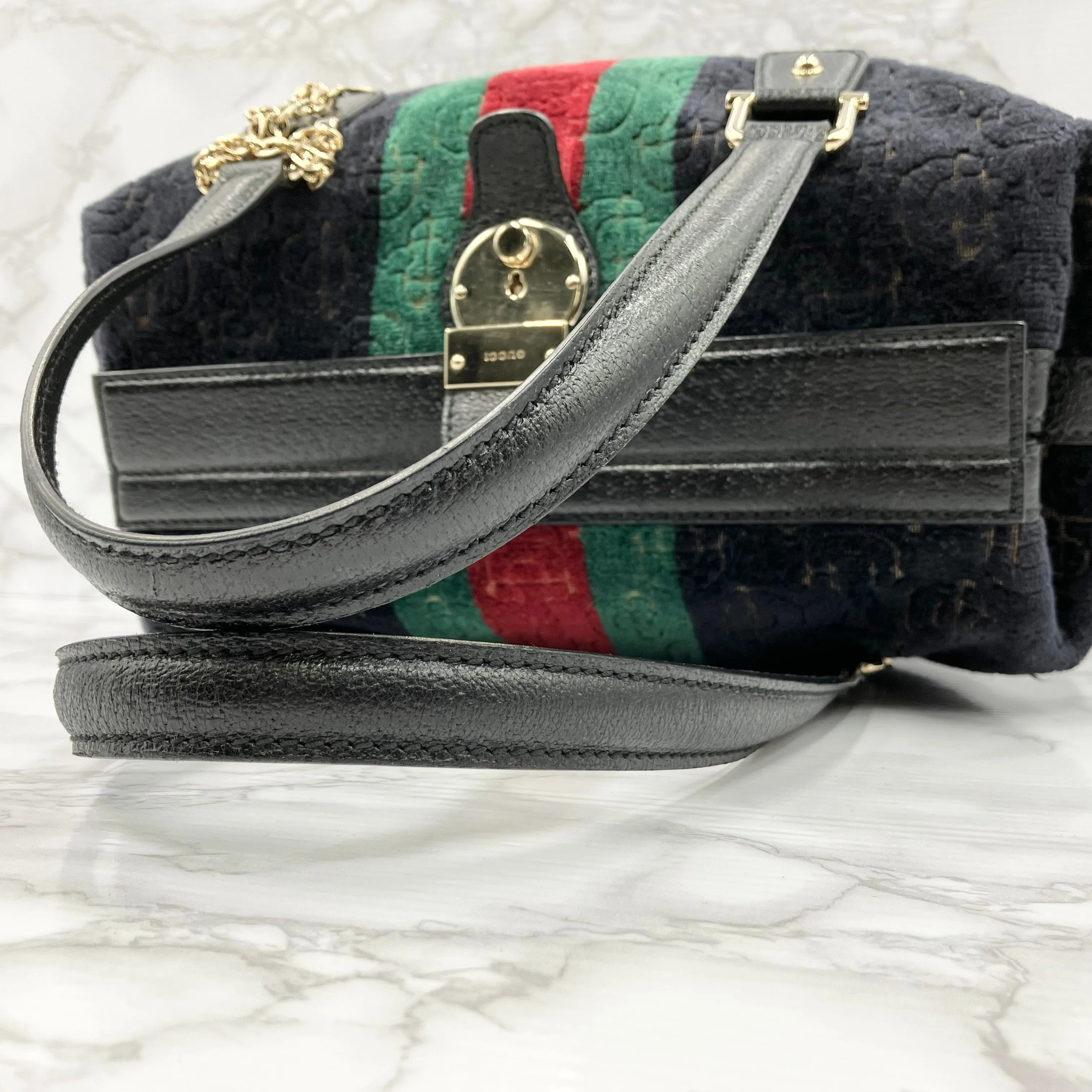 GUCCI Sherry Line Mini Boston Horsebit Doctor's Bag