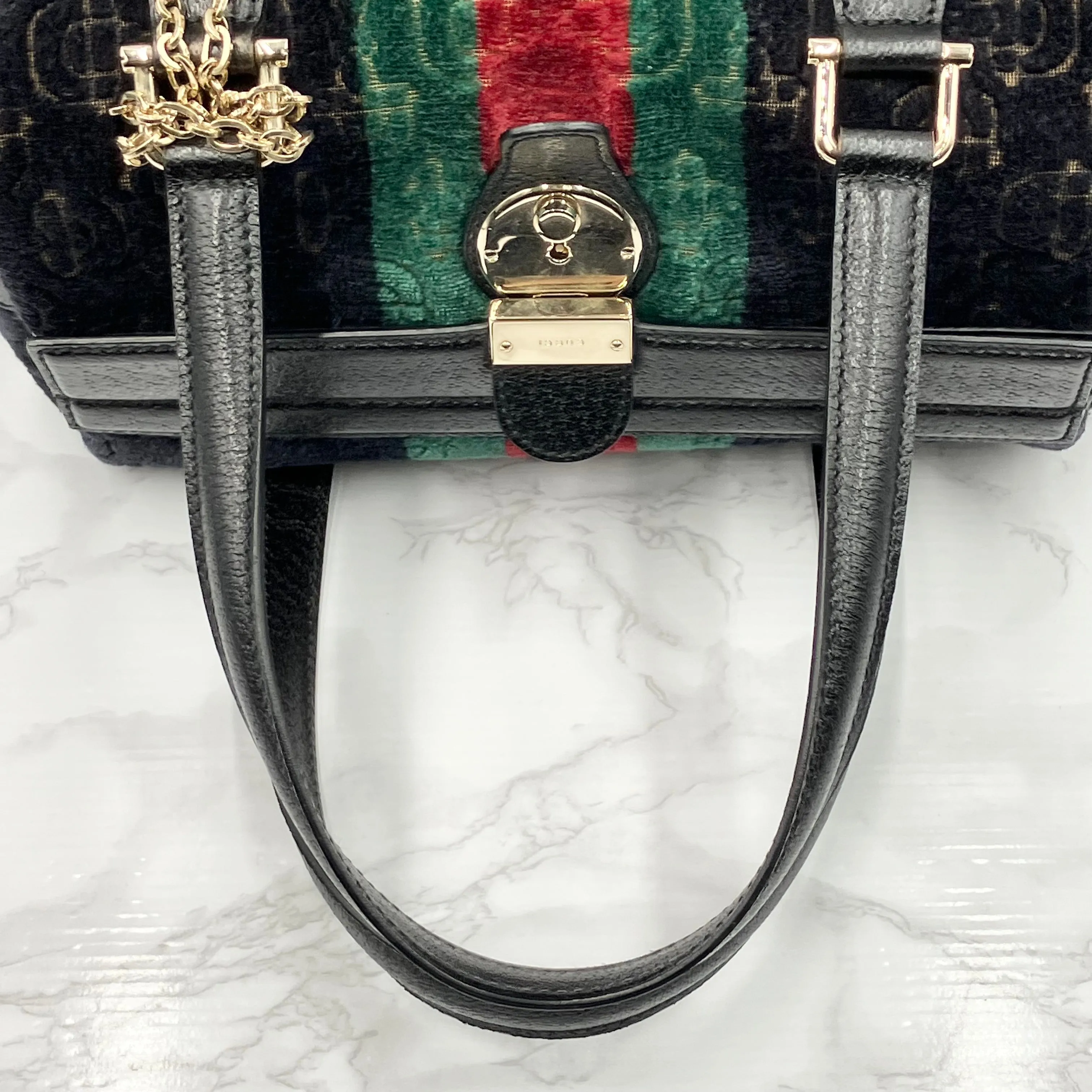 GUCCI Sherry Line Mini Boston Horsebit Doctor's Bag