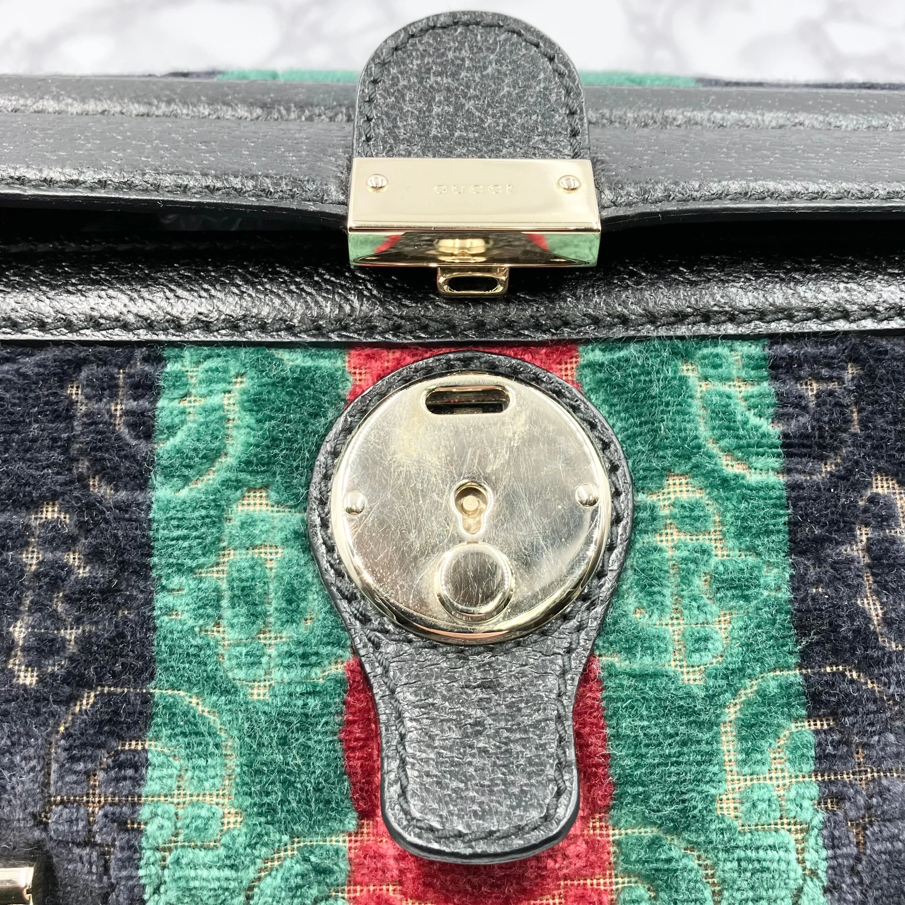 GUCCI Sherry Line Mini Boston Horsebit Doctor's Bag