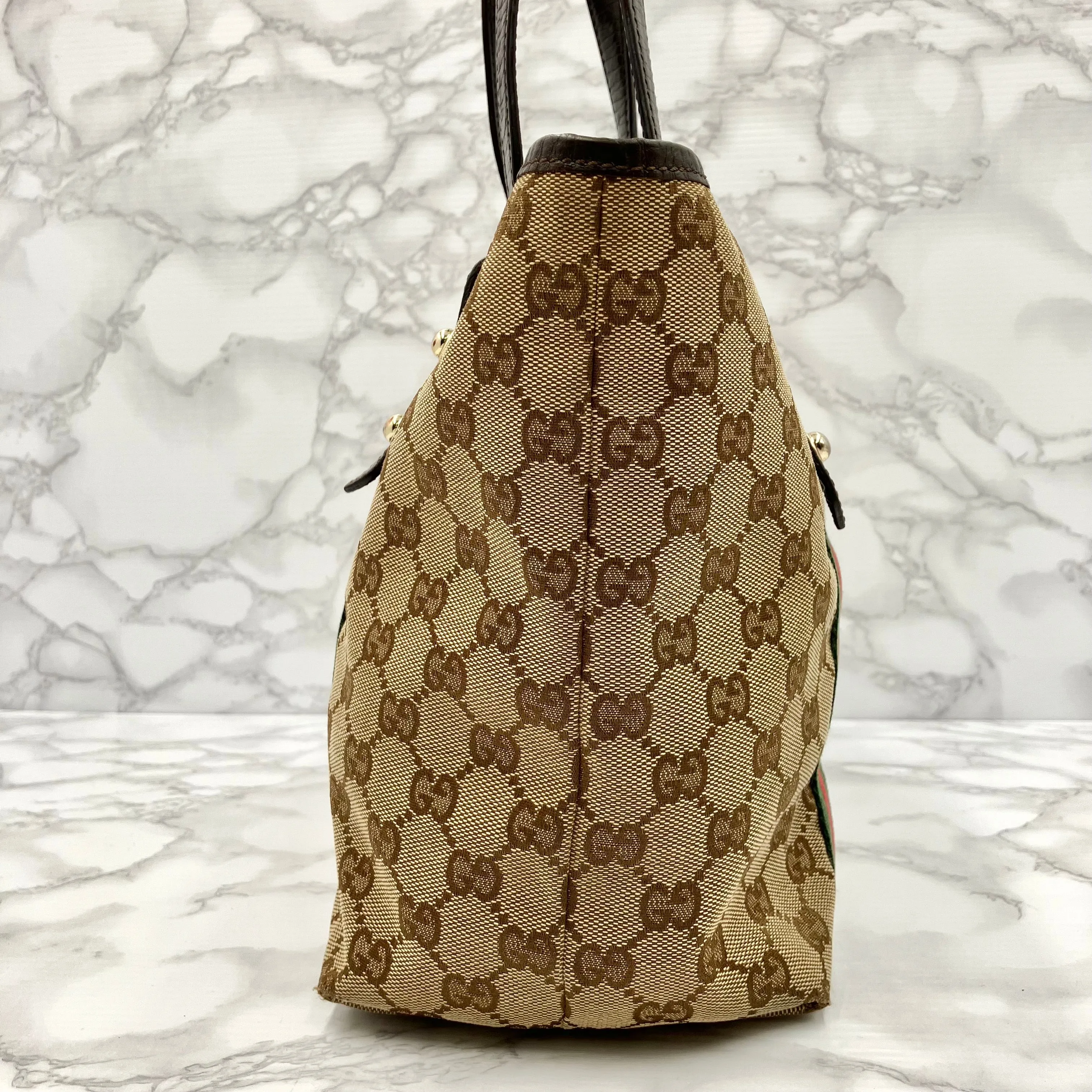 GUCCI Sherry Line Tote Bag