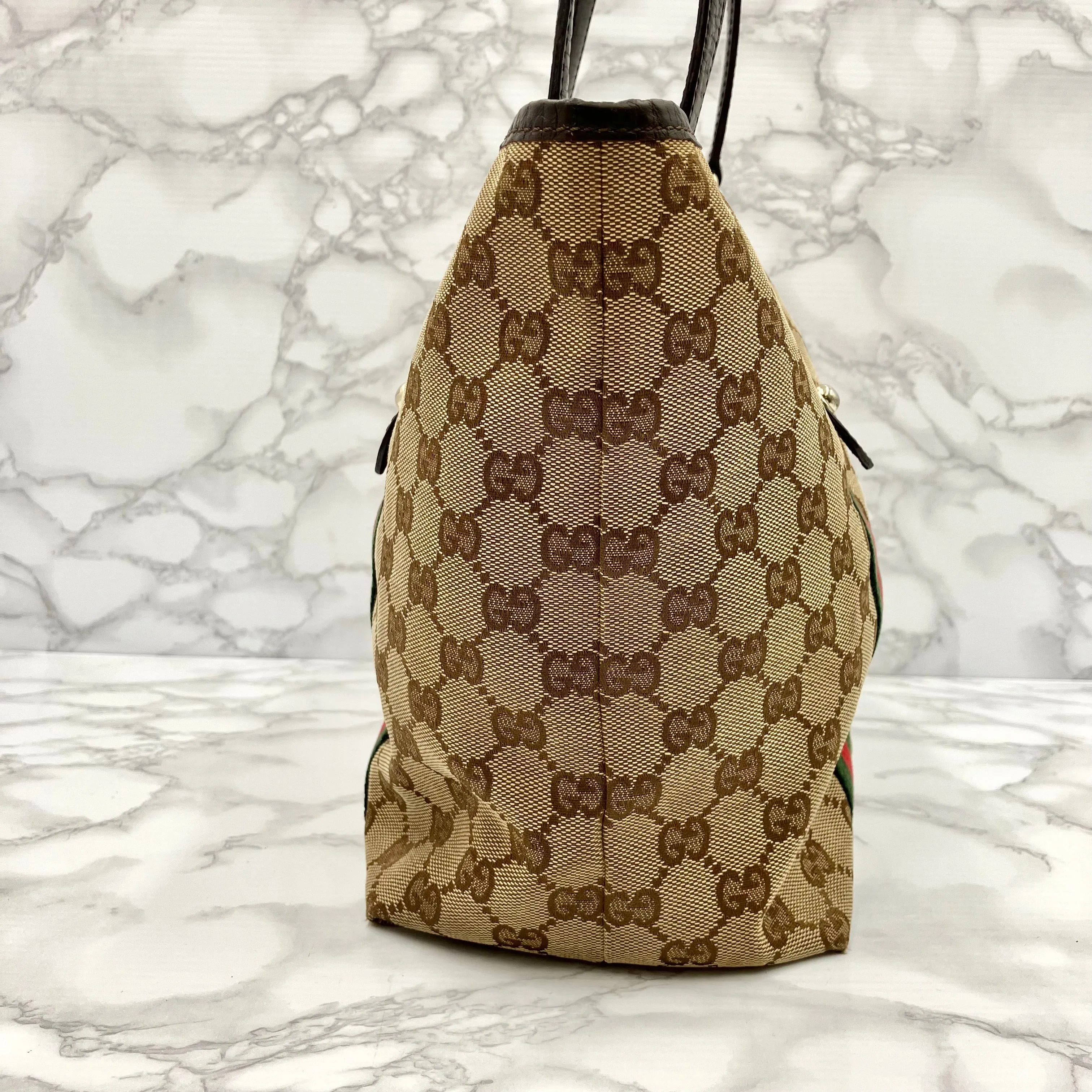 GUCCI Sherry Line Tote Bag