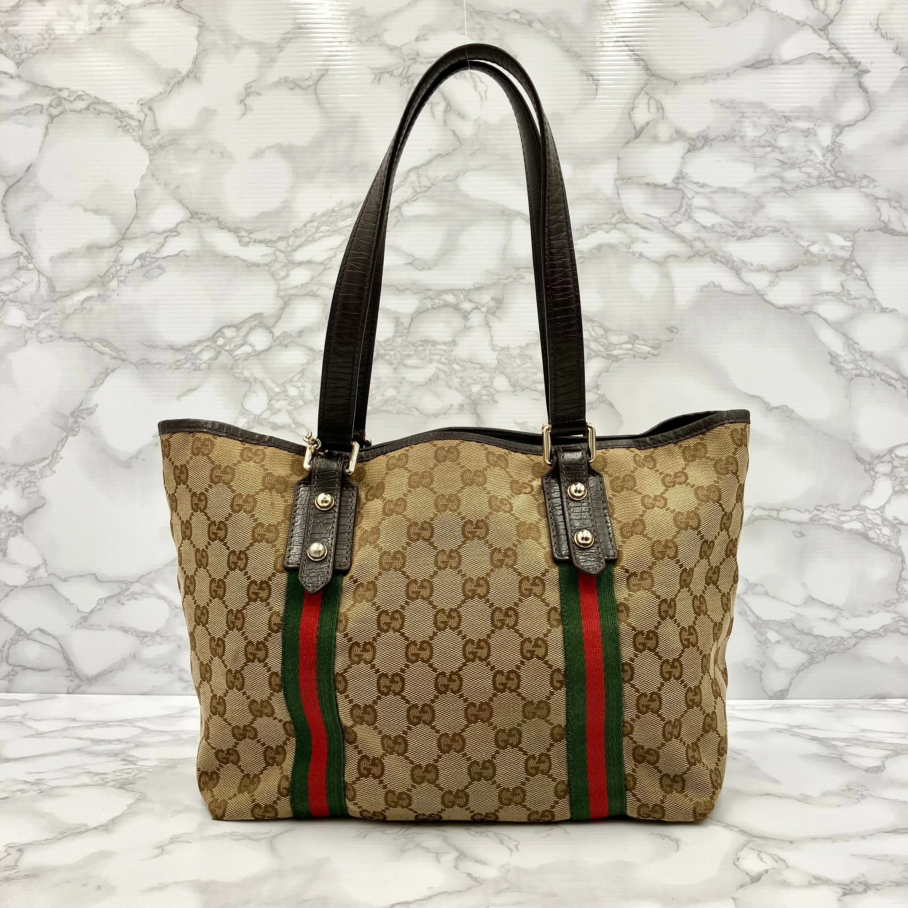 GUCCI Sherry Line Tote Bag