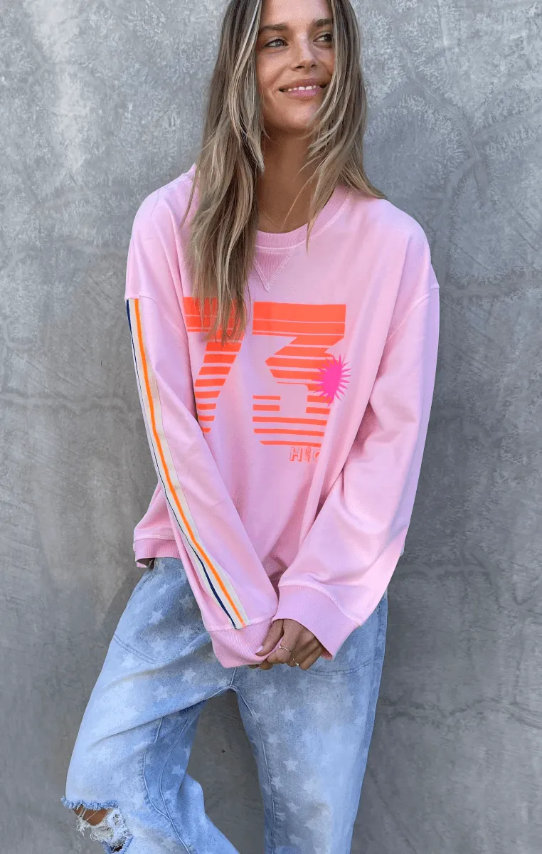 Hammill & Co 73 Slouch Pink Edgy Sweat Shirt