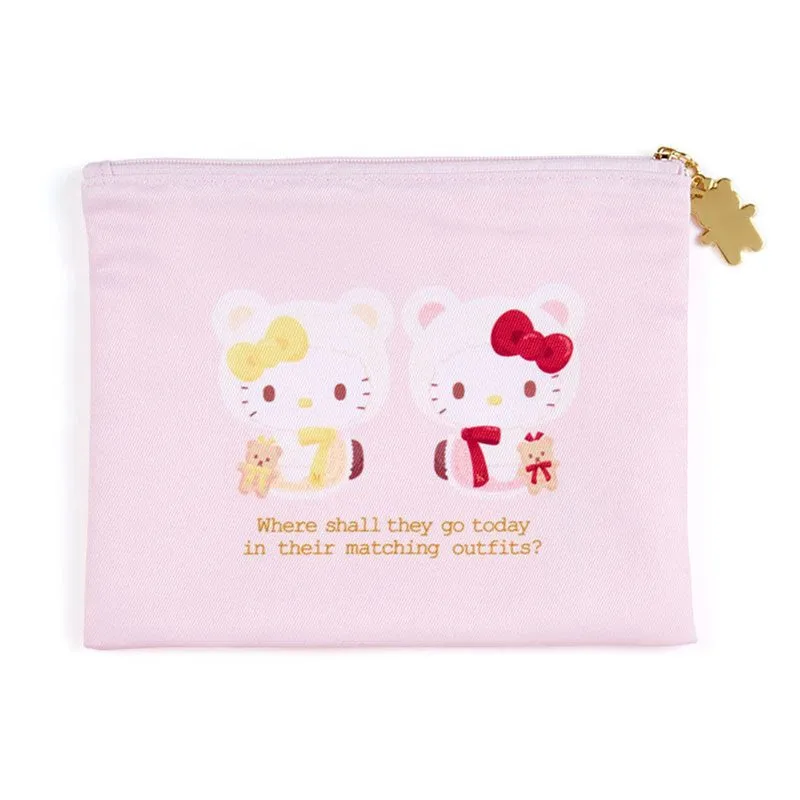 Hello Kitty & Mimmy Birthday Flat Pouch Set of 2