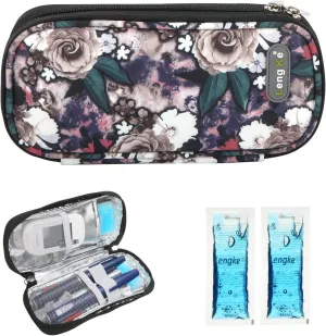 Insulin bag with ishotermal effect (2 ice pack Grey Rose)