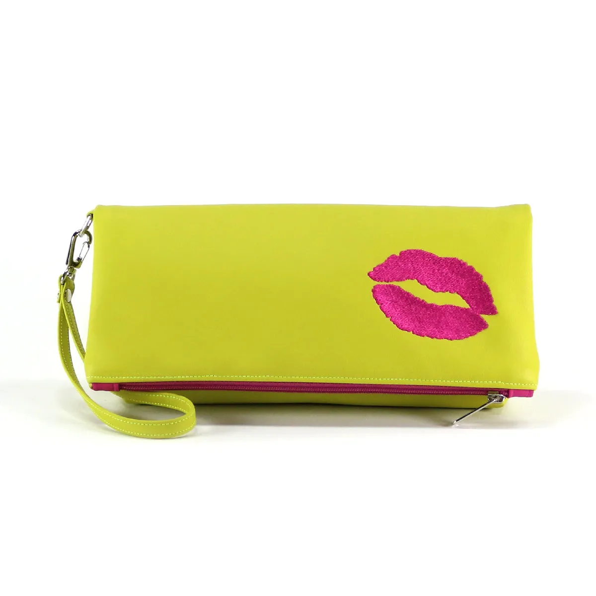 Kiss Vegan Foldover Clutch/Crossbody Bag (Multicolored)