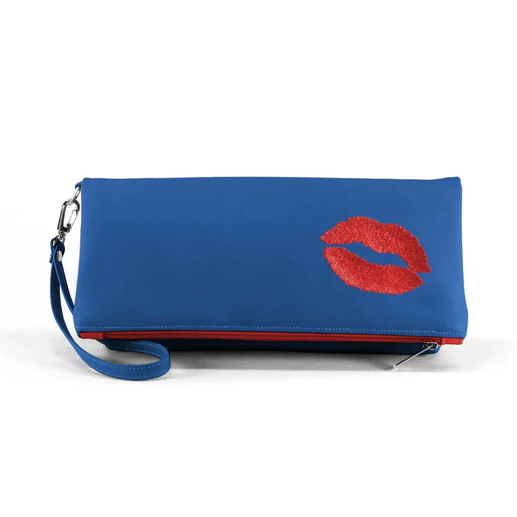 Kiss Vegan Foldover Clutch/Crossbody Bag (Multicolored)